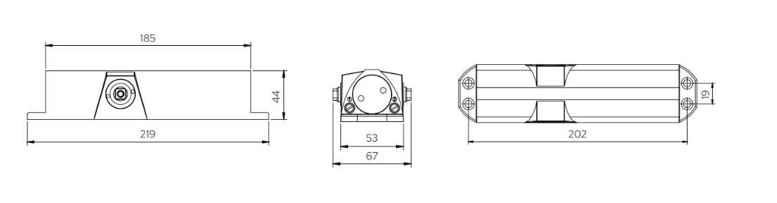 Technical Drawings - Surface Mounted Door Closer DC 64