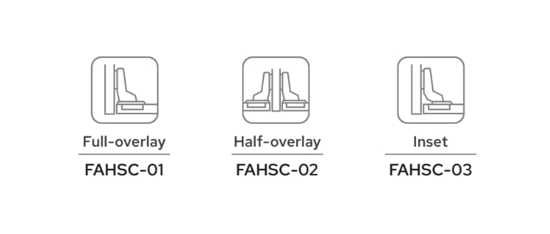 Technical Drawings - Soft Close Cabinet Hinge