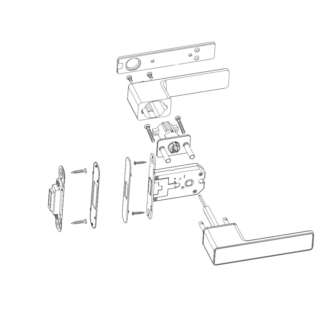 Simplicity Series Lock Set Technical Images